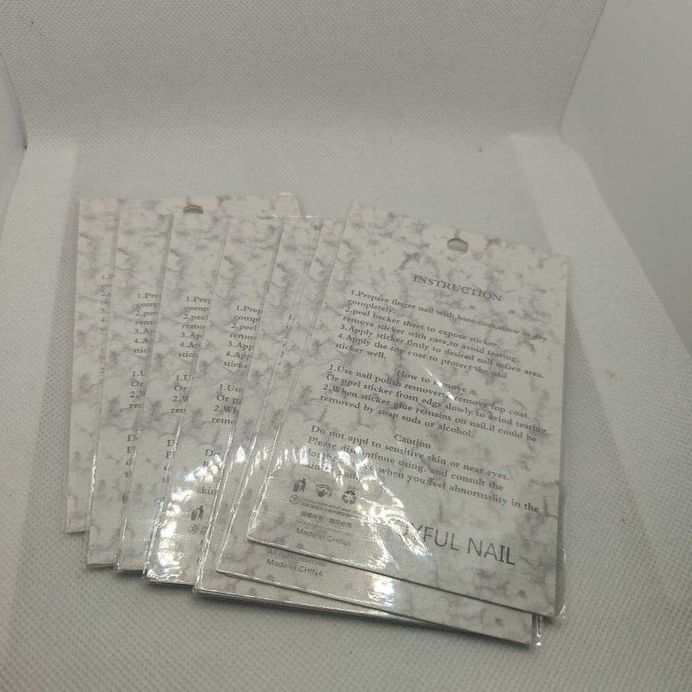 Mystery lot of 15 sheets nail sticker